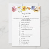 Invitation Capturez L'Amour J'Espère Mariage Boho Game Card (Devant)