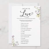 Invitation Capturez l'amour Jeu de mariage I Spy (Devant)