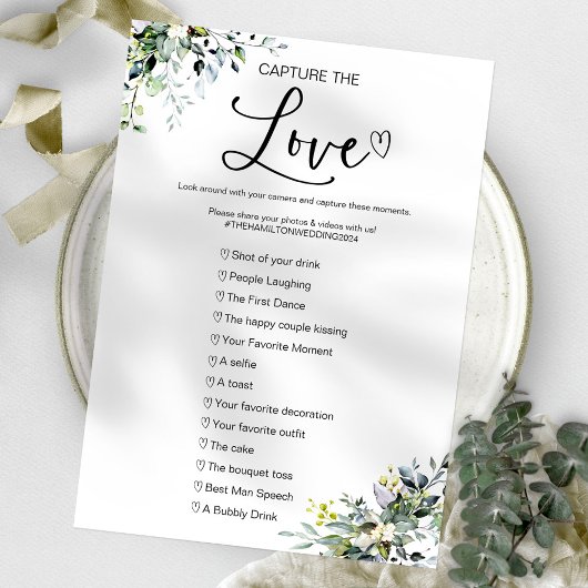 Invitation Capturez l'amour Jeu de mariage I Spy
