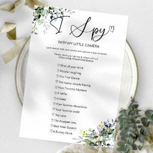 Invitation Capturez l'amour Jeu de mariage I Spy