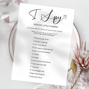 Invitation Capturez l'amour Jeu de mariage I Spy