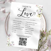 Invitation Capturez L'Amour Que J'Espère Jeu Mariage Avec QR