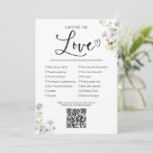 Invitation Capturez L'Amour Que J'Espère Jeu Mariage Avec QR (Debout devant)