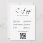 Invitation Capturez L'Amour Que J'Espère Jeu Mariage Avec QR (Devant)