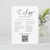 Invitation Capturez L'Amour Que J'Espère Jeu Mariage Avec QR (Debout devant)