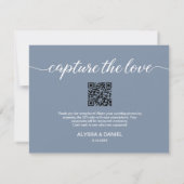 Invitation Capturez le code QR de l'amour photo de mariage à (Dos)