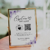 Invitation Capturez Le Panneau Love Qr Code, Violet