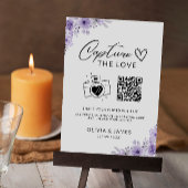 Invitation Capturez Le Panneau Love Qr Code, Violet