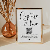 Invitation Capturez le panneau Mariage de code de coeur Love