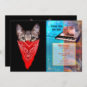 Invitation Capuchon de chat (Devant / Derrière)