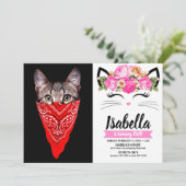 Invitation Capuchon de chat (Debout devant)