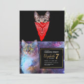 Invitation Capuchon de chat (Debout devant)