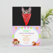 Invitation Capuchon de chat (Debout devant)