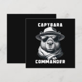 Invitation Capybara avec lunettes de soleil Capy Commandant (Devant / Derrière)