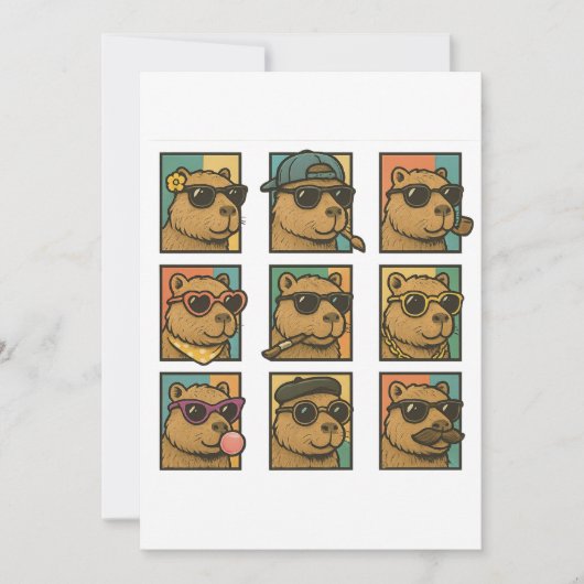 Invitation Capybara Calm Crew (Devant)