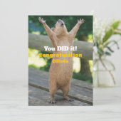 Invitation 🎓Capybara Celebration Card – Custom Congrats Edit (Debout devant)