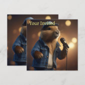 Invitation "Capybara Cowboy : Serenading the Wild West" (Devant / Derrière)