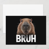 Invitation Capybara Drôle Bruh  (Devant / Derrière)