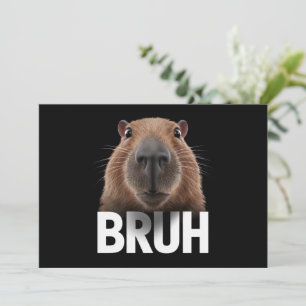 Invitation Capybara Drôle Bruh 