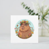 Invitation Capybara en lunettes de soleil Été (Debout devant)