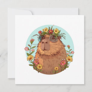 Invitation Capybara en lunettes de soleil Été
