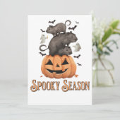 Invitation Capybara Halloween (Debout devant)