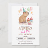 Invitation Capybara kids birthday (Devant)