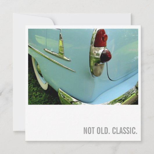 Invitation Car Lover 50th Birthday - Not Old.Classique (Devant)