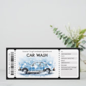 Invitation Car Wash Gift Certificate (Debout devant)