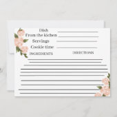 Invitation Car wedding Navy Floral Bridal Shower &Recipe All  (Dos)