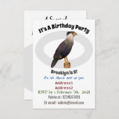 Invitation Caracara en berceau dessin animé (Devant / Derrière)