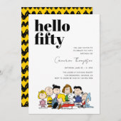 Invitation Caractères cacahuètes - 50e anniversaire (Devant / Derrière)