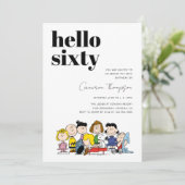 Invitation Caractères cacahuètes - 60e anniversaire (Debout devant)