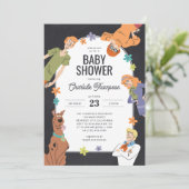 Invitation Caractères Scooby-Doo | BABY SHOWER SUPER (Debout devant)
