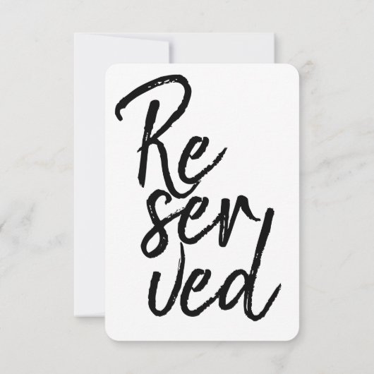 Invitation Caractérisation graphique réservée de police moder (Dos)