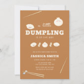 Invitation Caramel Kawaii Bao Dumpling Baby Shower  (Devant)