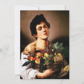 Invitation Caravaggio Garçon avec une corbeille d'invitation  (Devant)