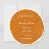Invitation Card de l'abstrait Yellow Circle Shape Pink Tree (Dos)
