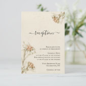 Invitation Card de l'encadrage de l'édelweiss Floral (Debout devant)