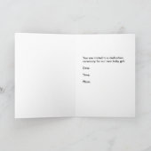 Invitation Card for Baby Girl Dedication Ceremony (Intérieur)