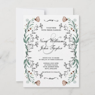 Invitation Card for floral à wedding