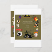 invitation card for halloueen party (Devant / Derrière)