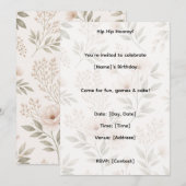 Invitation card kaart (Voorkant / Achterkant)