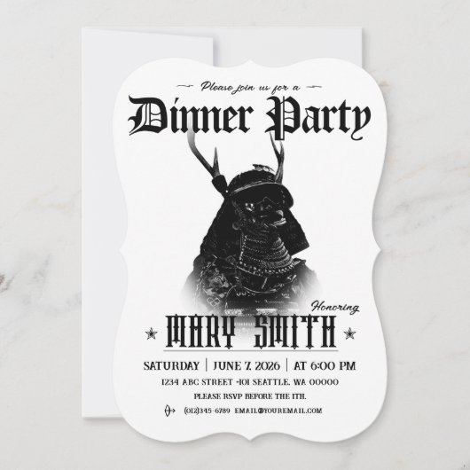 Invitation Card_Western Style (Samurai) (Devant)