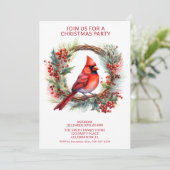 Invitation Cardinal de couronne avec Font Rouge (Debout devant)