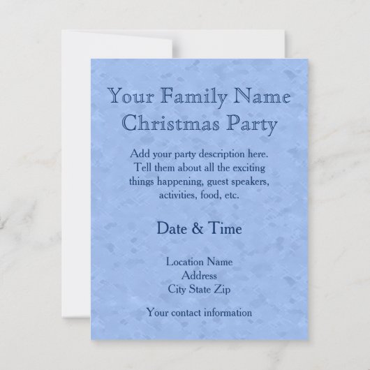 Invitation Cardinal Feast Blue (Dos)