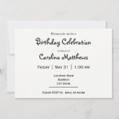 Invitation Cardinal Neige 6241 Anniversaire (Dos)
