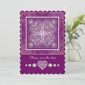 Invitation Cardinal Red Rosace (Debout devant)