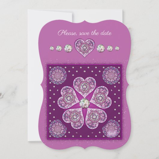 Invitation Cardinal Red Rosace (Devant)