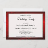 Invitation Cardinal Red Winter Photo Anniversaire (Dos)